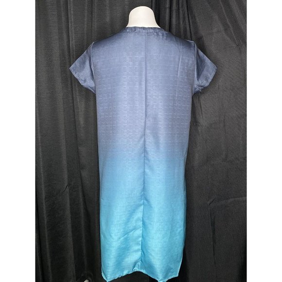 Miss Look Ombre’ Blue Dress  Knee Length Short Sleeve Large‎ - Picture 5 of 12